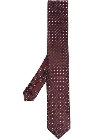 Z Zegna Hombre Corbatas - Geometric-embroidered silk tie