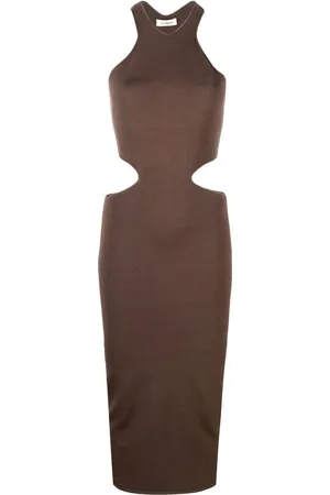 There Was One Vestido midi tejido con aberturas