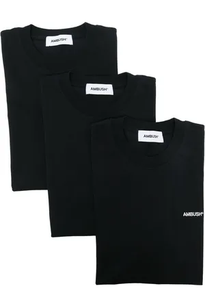 AMBUSH Pack de tres playeras con logo bordado