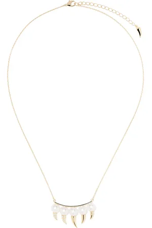 Tasaki Collar danger fang con diamantes en oro amarillo de 18kt