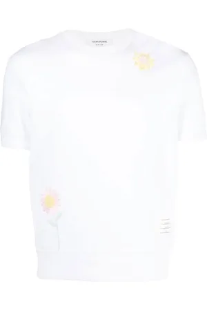 Thom Browne Playera con bordado floral