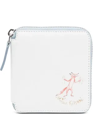 Maison Kitsuné Cartera con cierre en el contorno