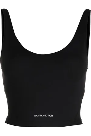 Sporty & Rich Top corto con logo estampado