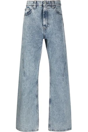 Y / PROJECT Jeans rectos con logo bordado