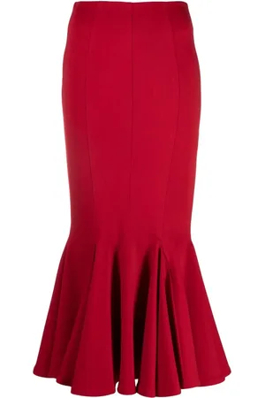 The Attico Falda midi con dobladillo acampanado