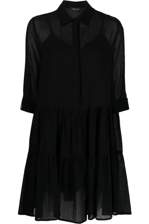 Fabiana Filippi Vestido camisero a capas escalonadas
