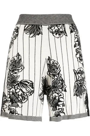 Joseph Shorts con tiro alto y estampado floral