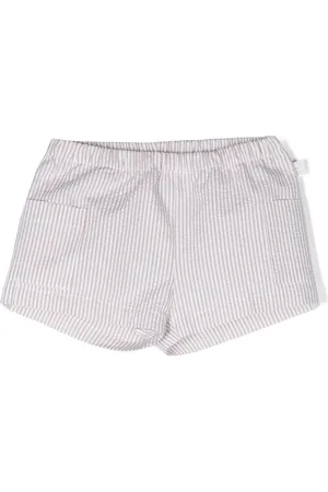 Il gufo Shorts con motivo de rayas verticales