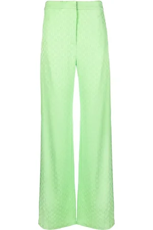 Karl Lagerfeld Pantalones anchos con monograma en jacquard