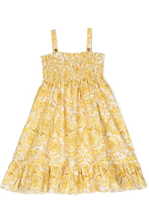 VERSACE Vestido acampanado con estampado Barocco