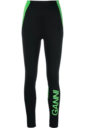 Ganni Leggins con logo estampado