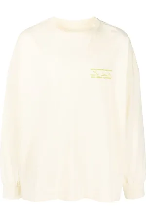 MARTINE ROSE Playera manga larga con logo bordado
