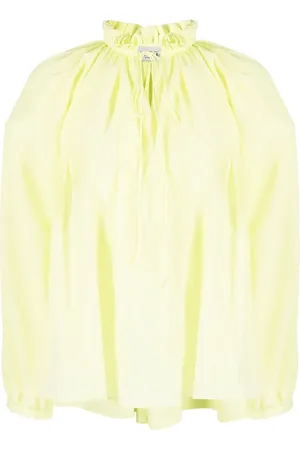 Lanvin Blusa con cuello plisado
