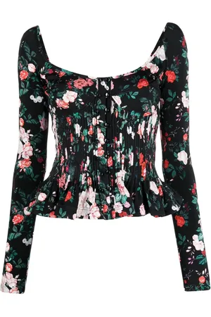Paco rabanne Blusa estilo corset con estampado floral