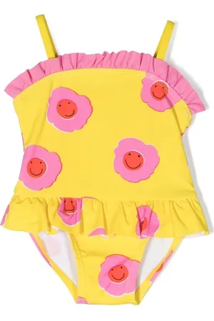 Stella McCartney Traje de baño con volantes y estampado floral