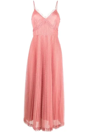 Twin-Set Vestido plisado con encaje