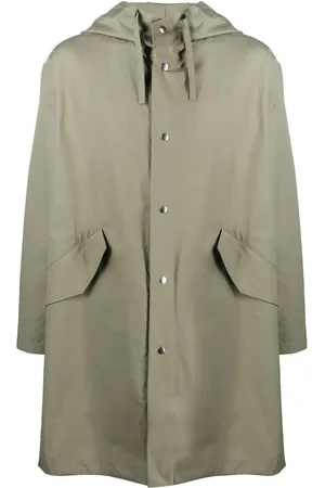 Jil Sander Abrigo con capucha y logo estampado en la parte trasera