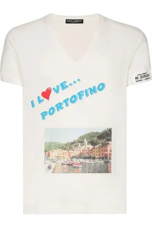 Dolce & Gabbana Playera con estampado gráfico y cuello en V