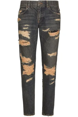 Dolce & Gabbana Jeans slim con detalles rasgados