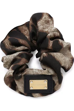 Dolce & Gabbana Niña y chica adolescente Accesorios para el cabello - Dona con estampado de leopardo y placa del logo