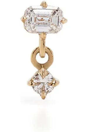 Lizzie Mandler Arete Mix Matched en oro amarillo de 18kt con diamante