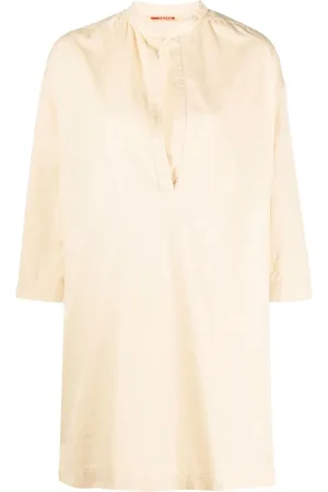 Prada Blusa con cuello mao 1990