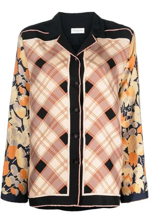 DRIES VAN NOTEN Blusa de seda con motivo 2000