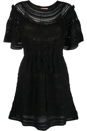 Twin-Set Vestido corto tejido de crochet