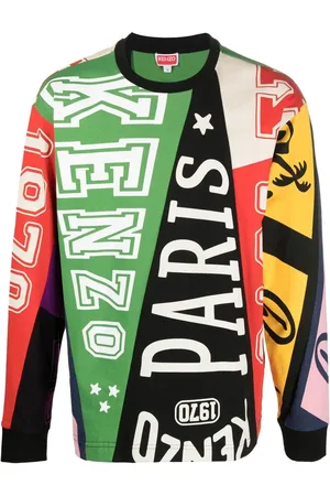 Kenzo Sudadera con diseño patchwork
