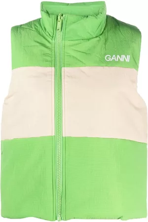 Ganni Colour-block zipped gilet