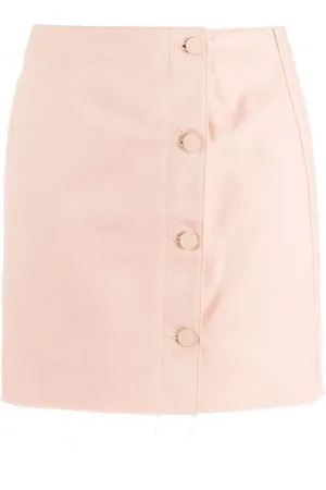 RAF SIMONS Falda corta con bordes deshilachados