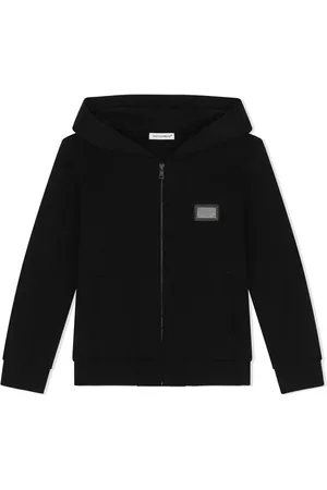 Dolce & Gabbana Hoodie con etiqueta del logo y cierre