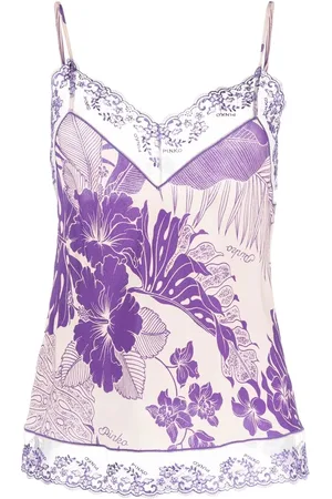 Pinko Top estampado con encaje bordado