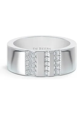 De Beers Anillo de banda RVL en oro de 18kt con diamantes