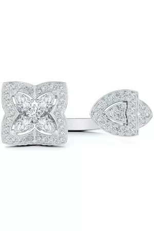 De Beers Anillo Enchanted Lotus en oro de 18kt con diamante