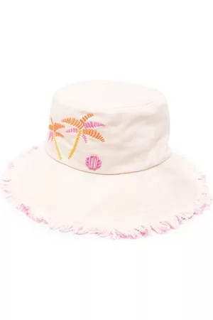 Maje Mujer Sombreros - Sombrero de verano con palmeras bordadas