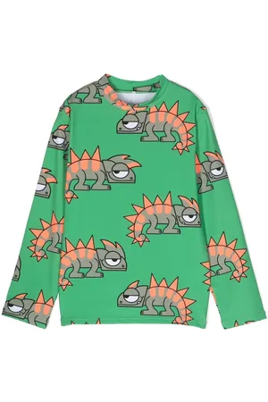 Stella McCartney Top manga larga con estampado de lagarto