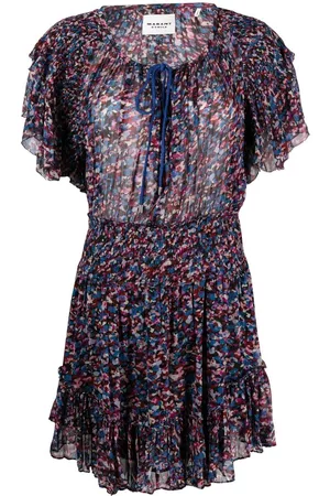 Marant Etoile Vestido corto Florise con estampado floral