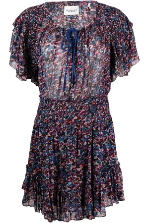 Marant Etoile Vestido corto Florise con estampado floral