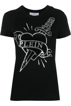 Philipp Plein Playera con logo y detalles
