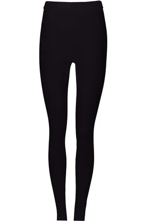 Salvatore Ferragamo Leggins stretch con placa del logo