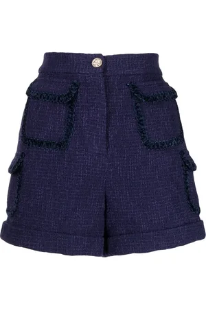 Edward Achour Paris Shorts de tweed con bolsillos
