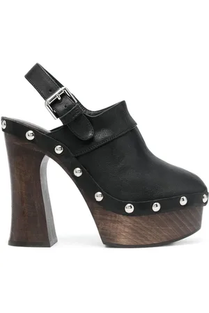 Serafini Zuecos con apliques y plataforma