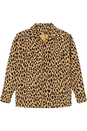 RE/DONE Camisa con estampado de leopardo