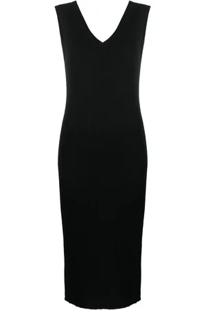 Moncler Vestido midi tejido sin mangas