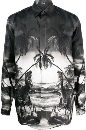 Philipp Plein Camisa con dinosaurios estampados