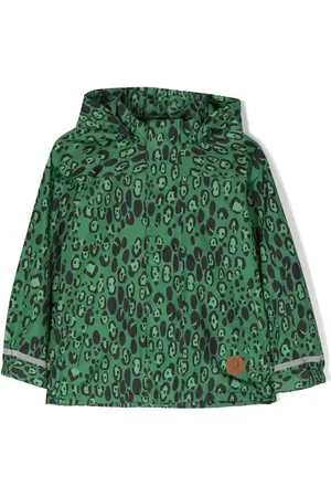 Mini Rodini Impermeable Edelweiss con estampado de leopardo