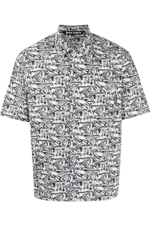 Palm Angels Camisa con ondas estampadas