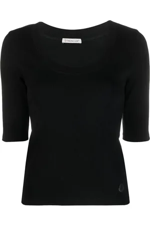 Moncler Top de canalé con mangas tres cuartos
