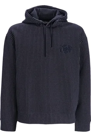 Emporio Armani Hoodie con logo bordado y estampado de rayas diplomáticas